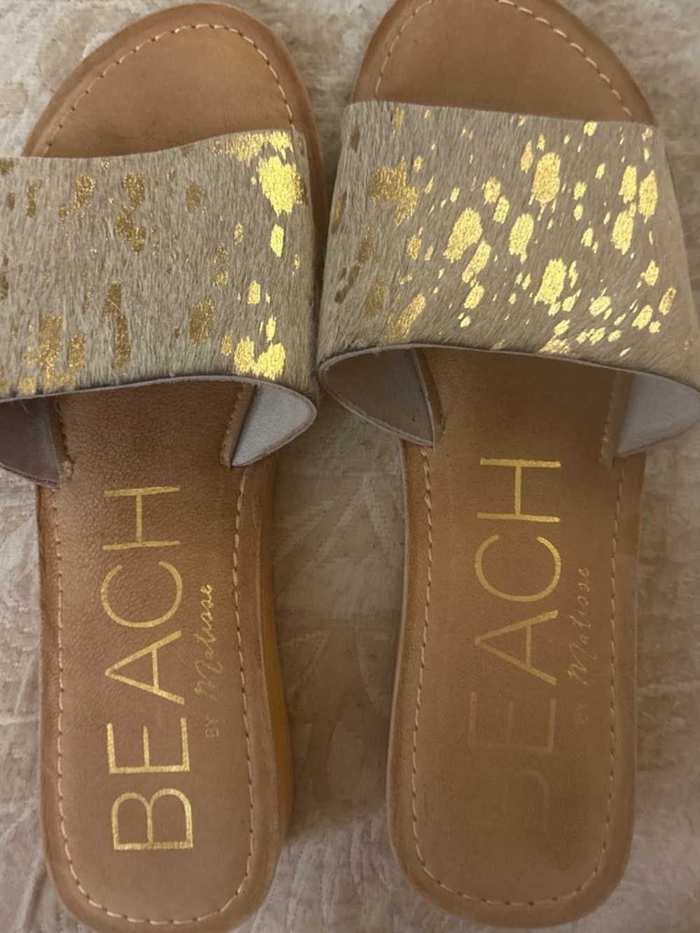 Beach by Matisse Metallic Gold Cowhide